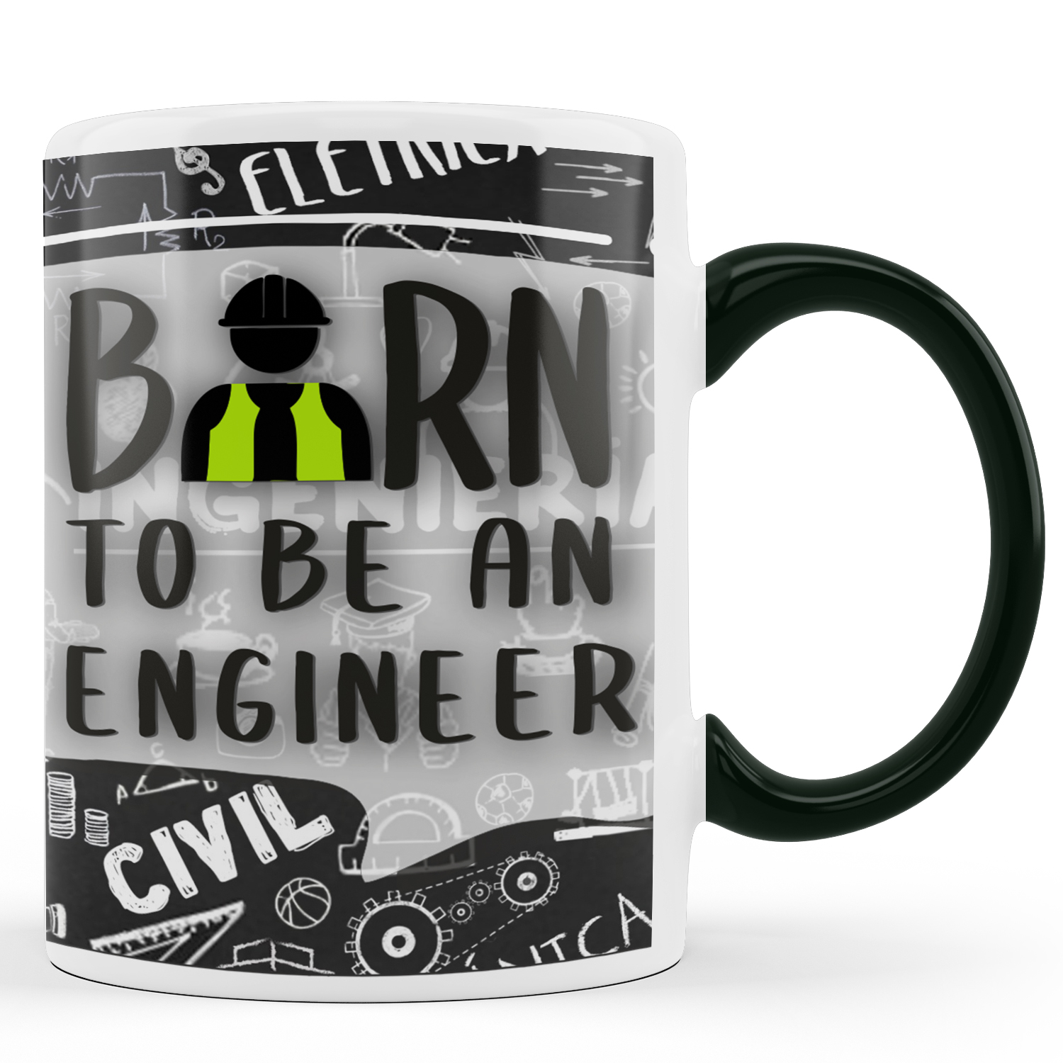 Printed Ceramic Coffee Mug | Mugs For Engineers | Born to be an Engineer |325 Ml Ml 